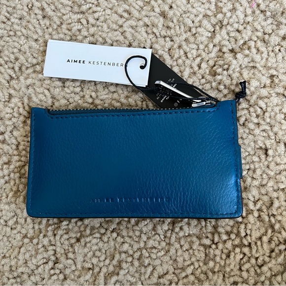 NWT Aimee Kestenberg Leather Zip Wallet, Sapphire - Picture 3 of 4